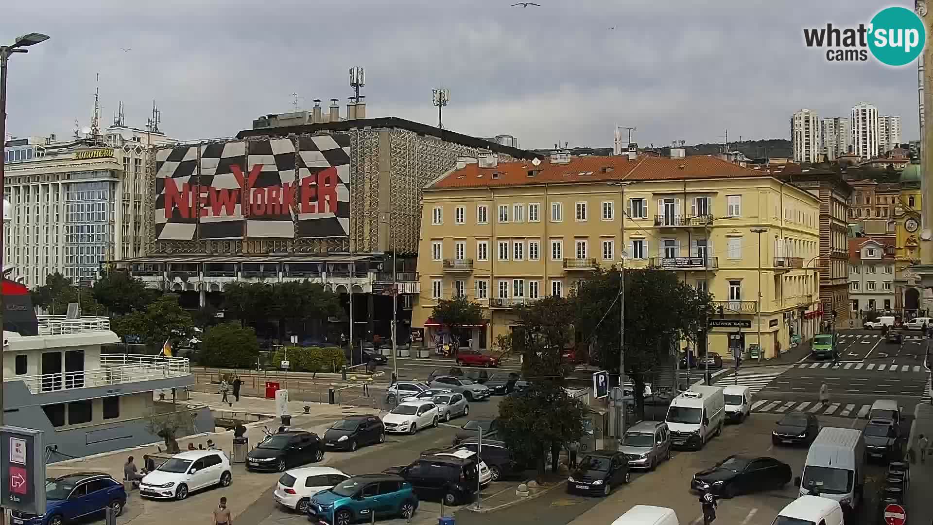 Die Riva und Marina in Rijeka – Live Webcam Kroatien