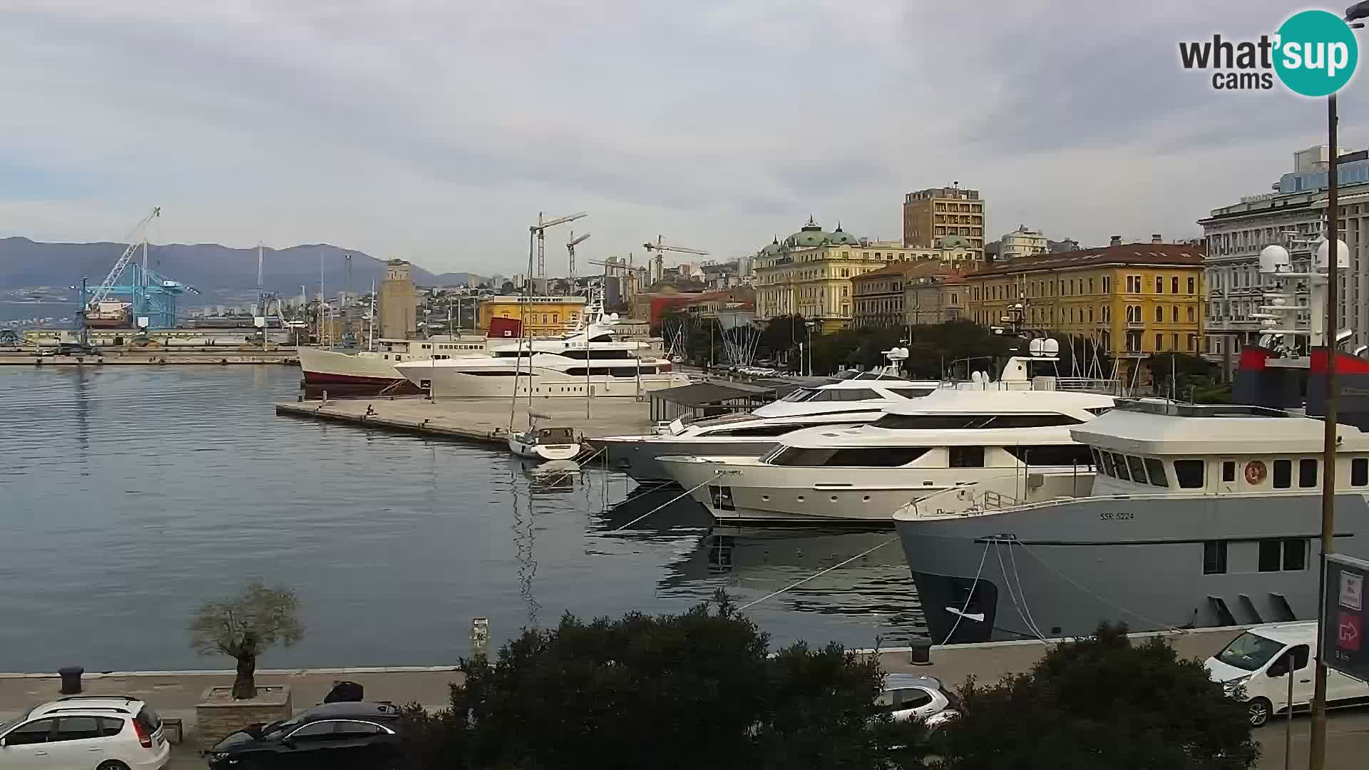 La Riva et Marina à Rijeka – Live Webcam Croatie