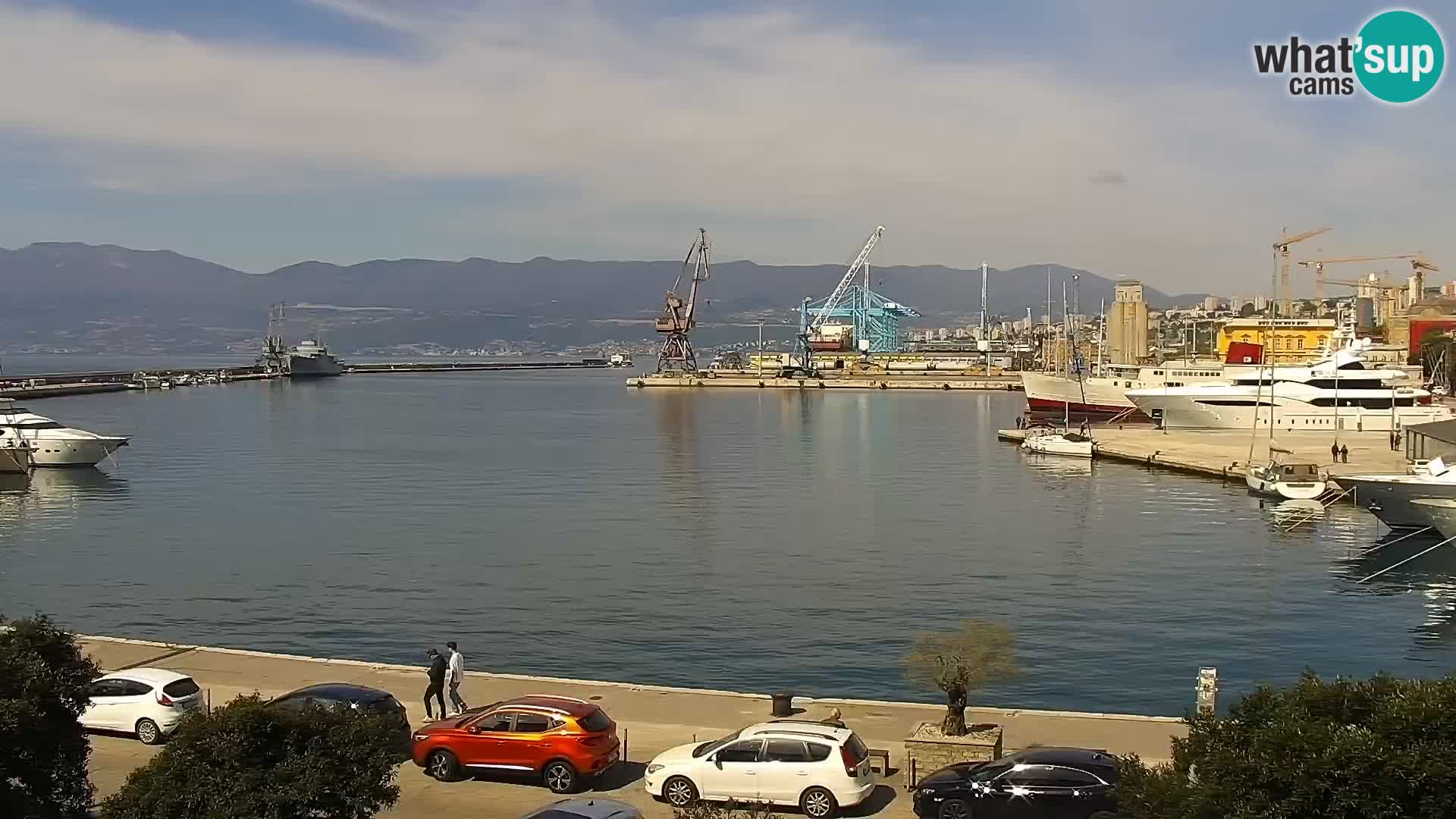 The Riva and Marina in Rijeka  – Live Webcam Croatia