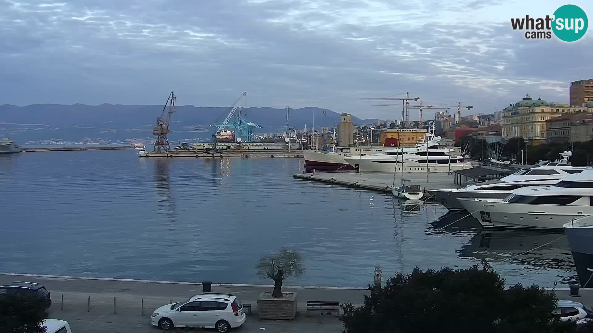 Riva in Marina v Reki – Spletna kamera v živo Hrvaška