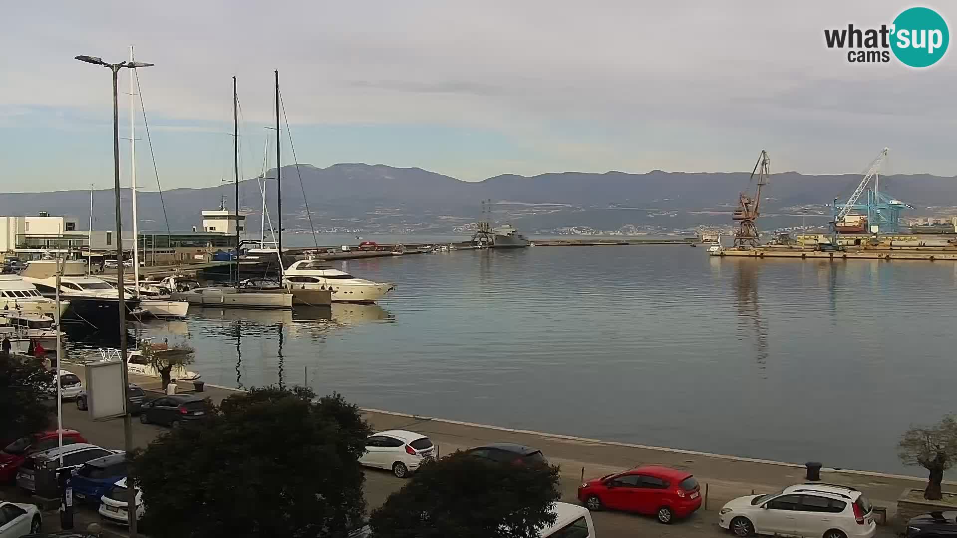 The Riva and Marina in Rijeka  – Live Webcam Croatia