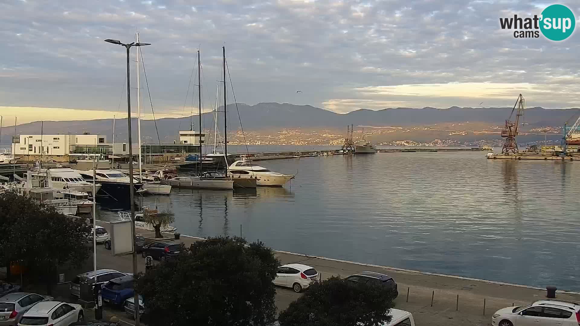 La Riva et Marina à Rijeka – Live Webcam Croatie
