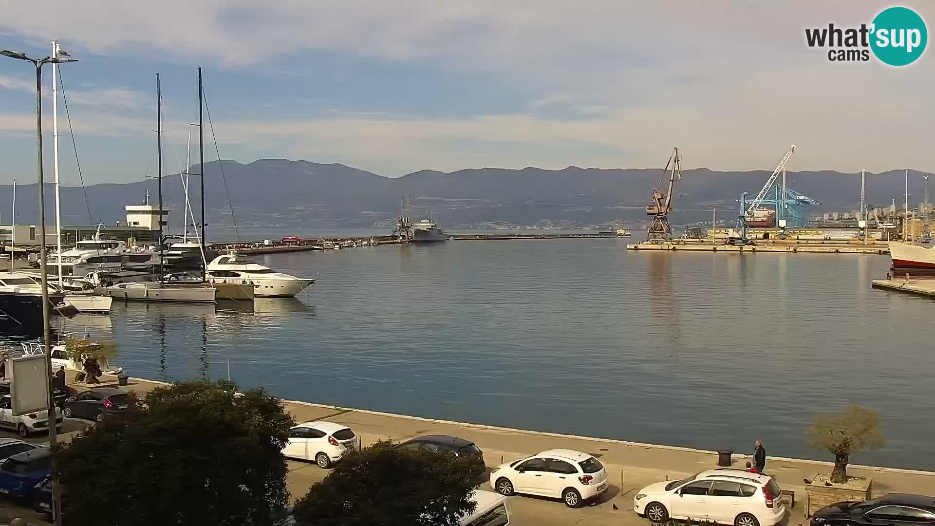 La Riva y Marina en Rijeka – Webcam en vivo Croacia
