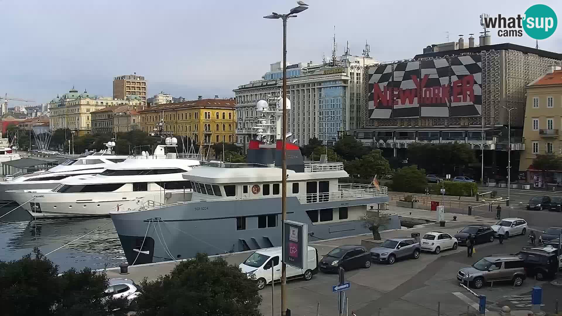 The Riva and Marina in Rijeka  – Live Webcam Croatia
