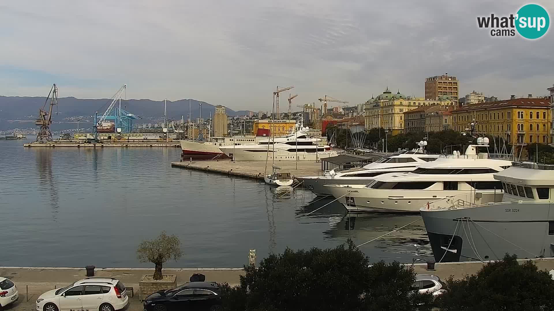 The Riva and Marina in Rijeka  – Live Webcam Croatia
