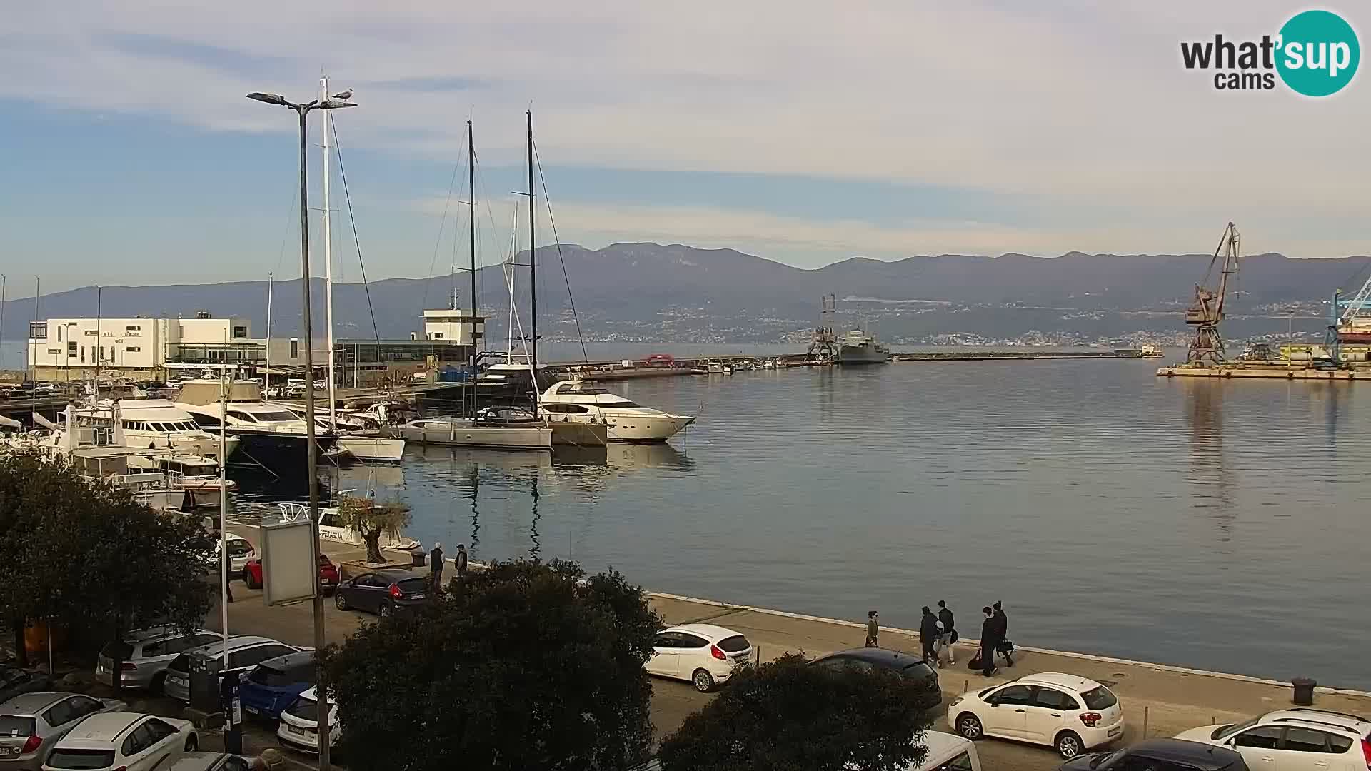 La Riva y Marina en Rijeka – Webcam en vivo Croacia
