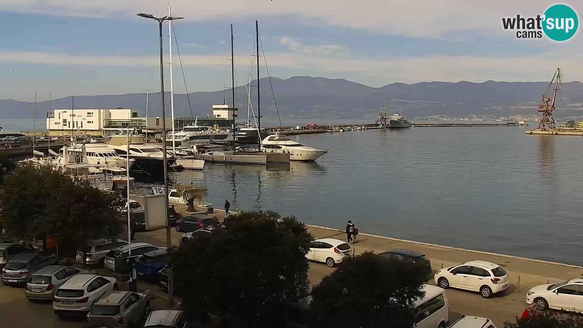 The Riva and Marina in Rijeka  – Live Webcam Croatia