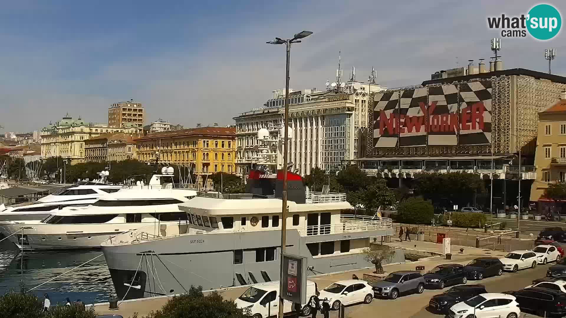 La Riva et Marina à Rijeka – Live Webcam Croatie