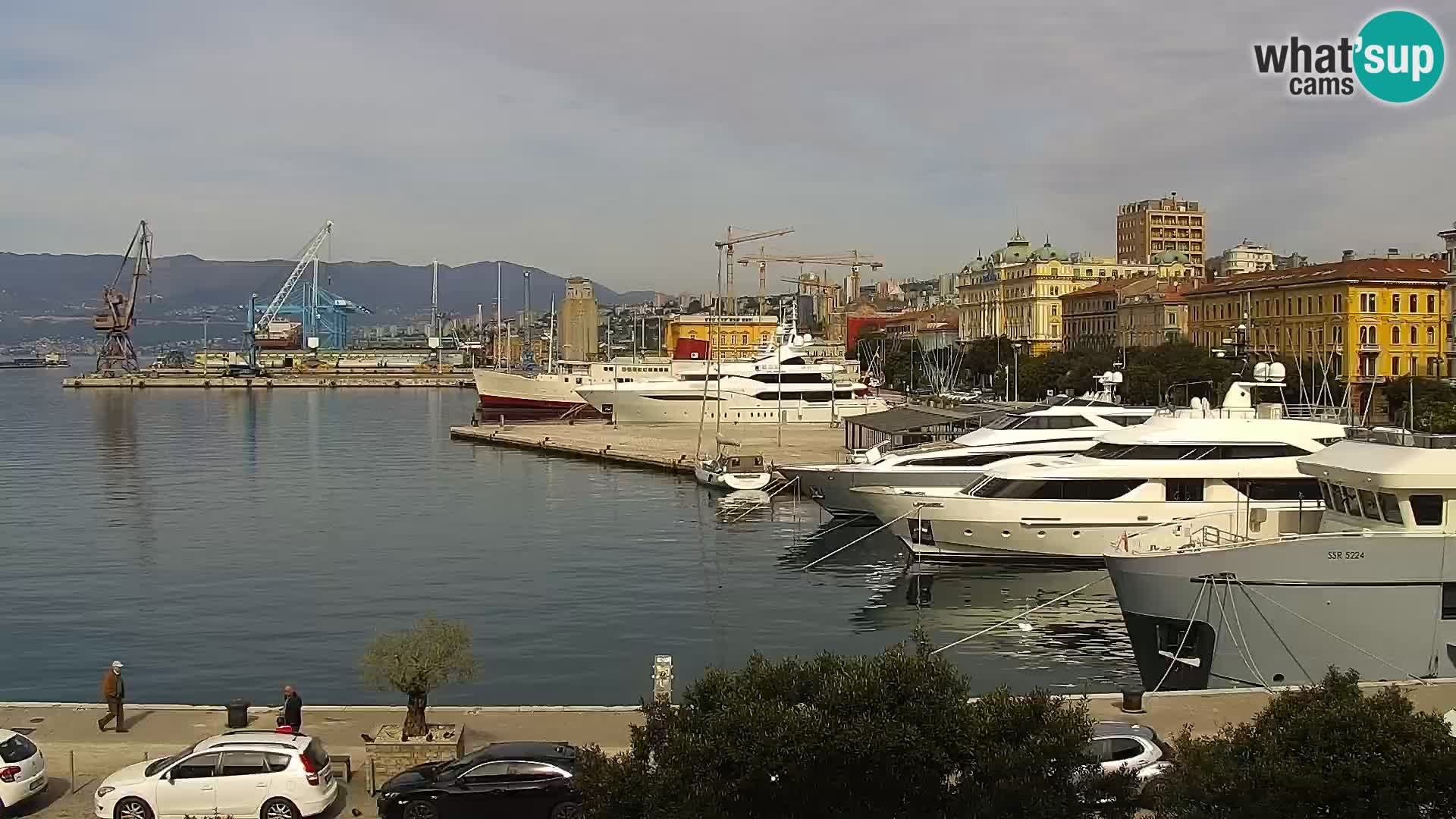 Die Riva und Marina in Rijeka – Live Webcam Kroatien