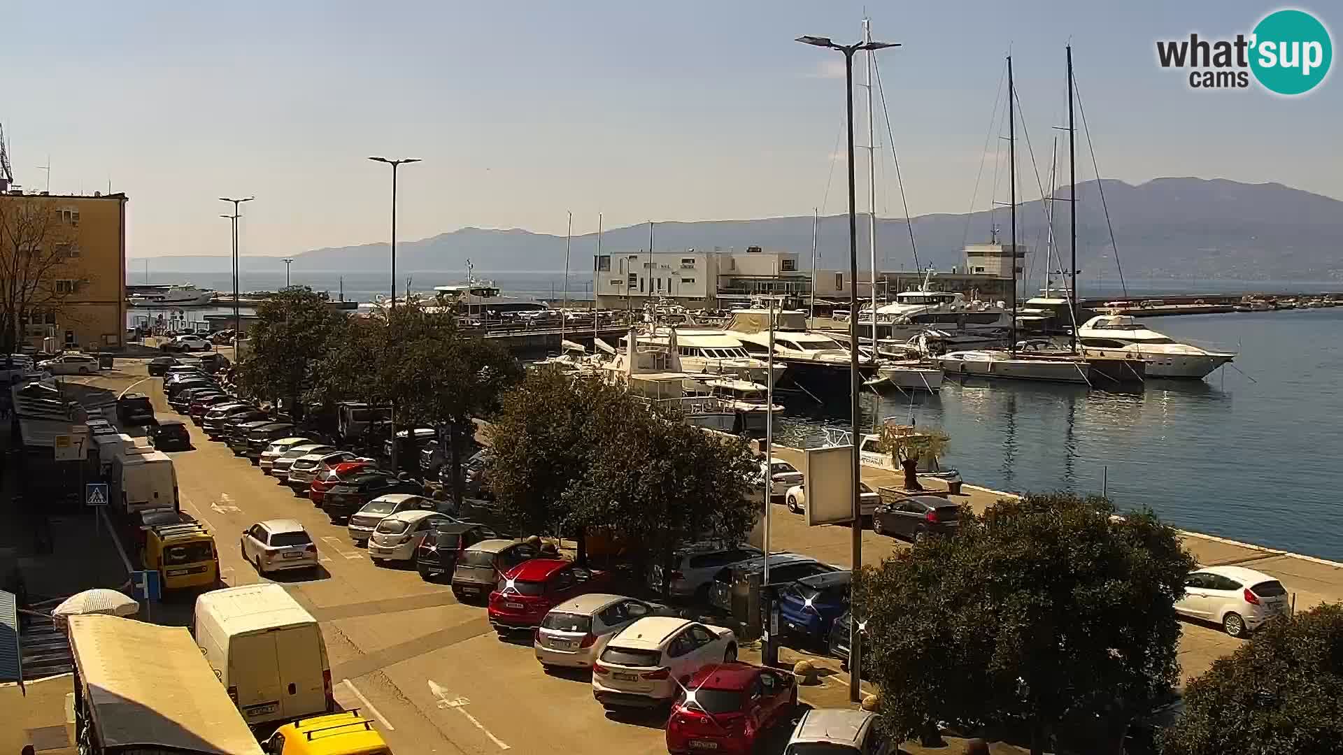 Riva in Marina v Reki – Spletna kamera v živo Hrvaška