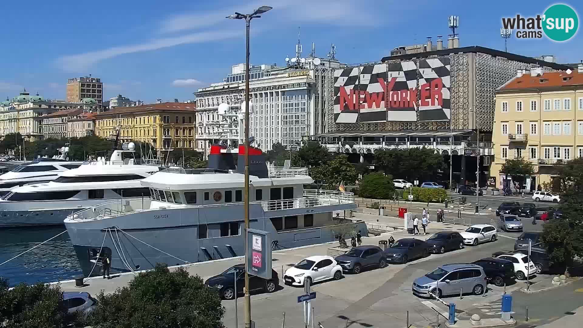 La Riva et Marina à Rijeka – Live Webcam Croatie
