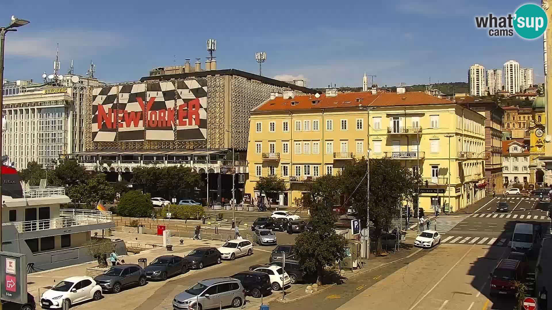 The Riva and Marina in Rijeka  – Live Webcam Croatia