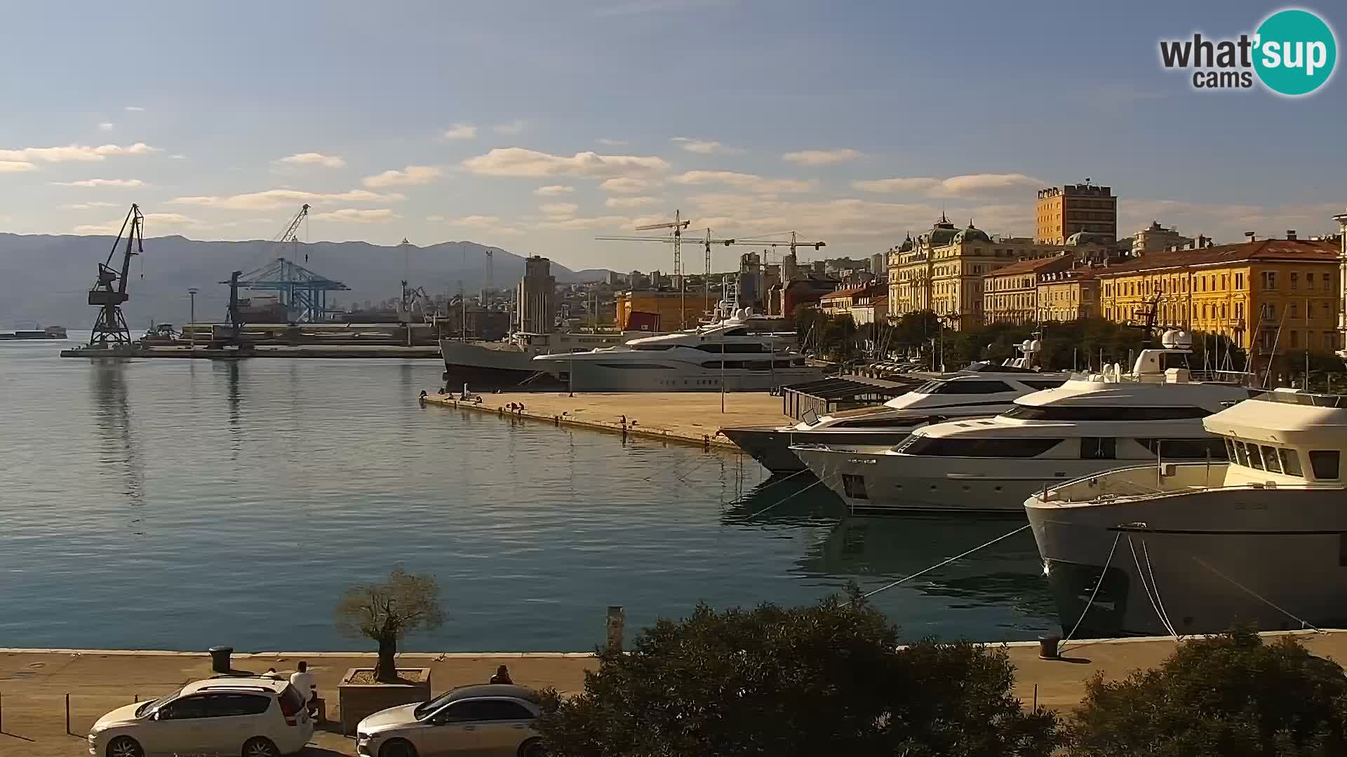 Die Riva und Marina in Rijeka – Live Webcam Kroatien