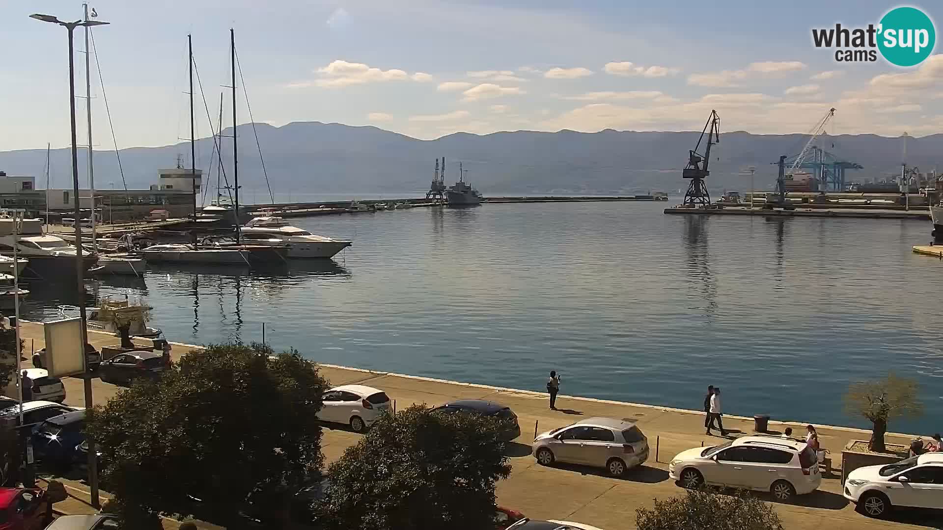 La Riva y Marina en Rijeka – Webcam en vivo Croacia