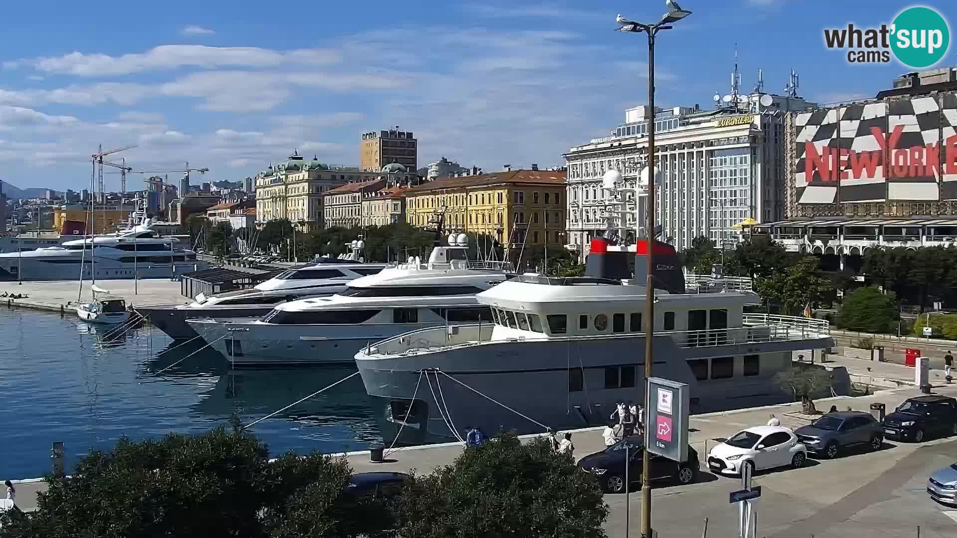 Die Riva und Marina in Rijeka – Live Webcam Kroatien
