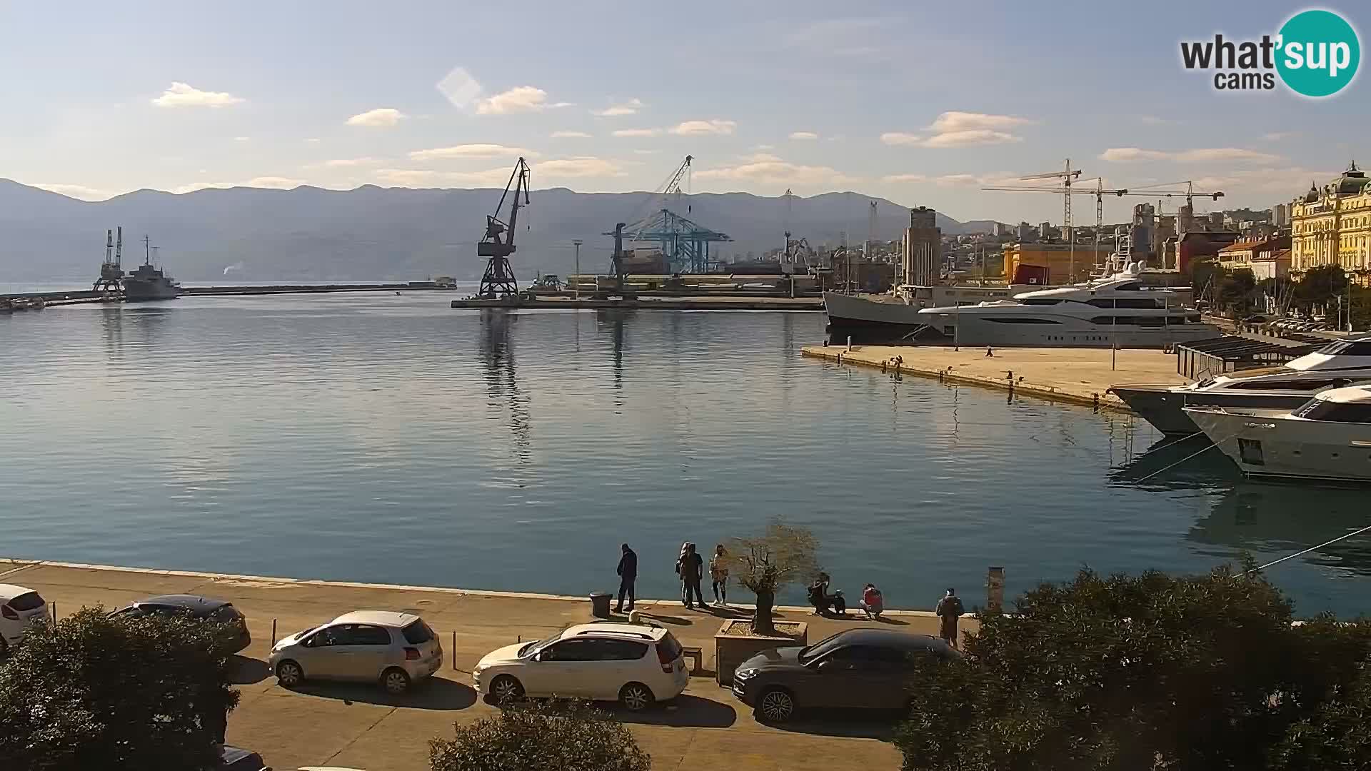 La Riva et Marina à Rijeka – Live Webcam Croatie