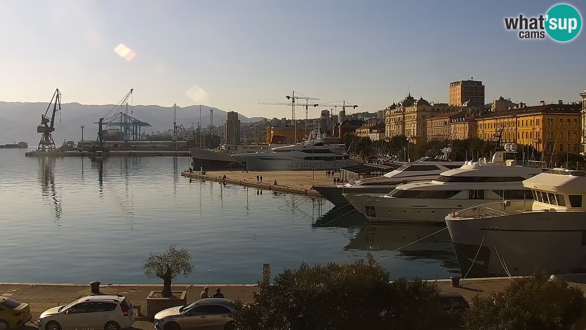 The Riva and Marina in Rijeka – Live Webcam Croatia