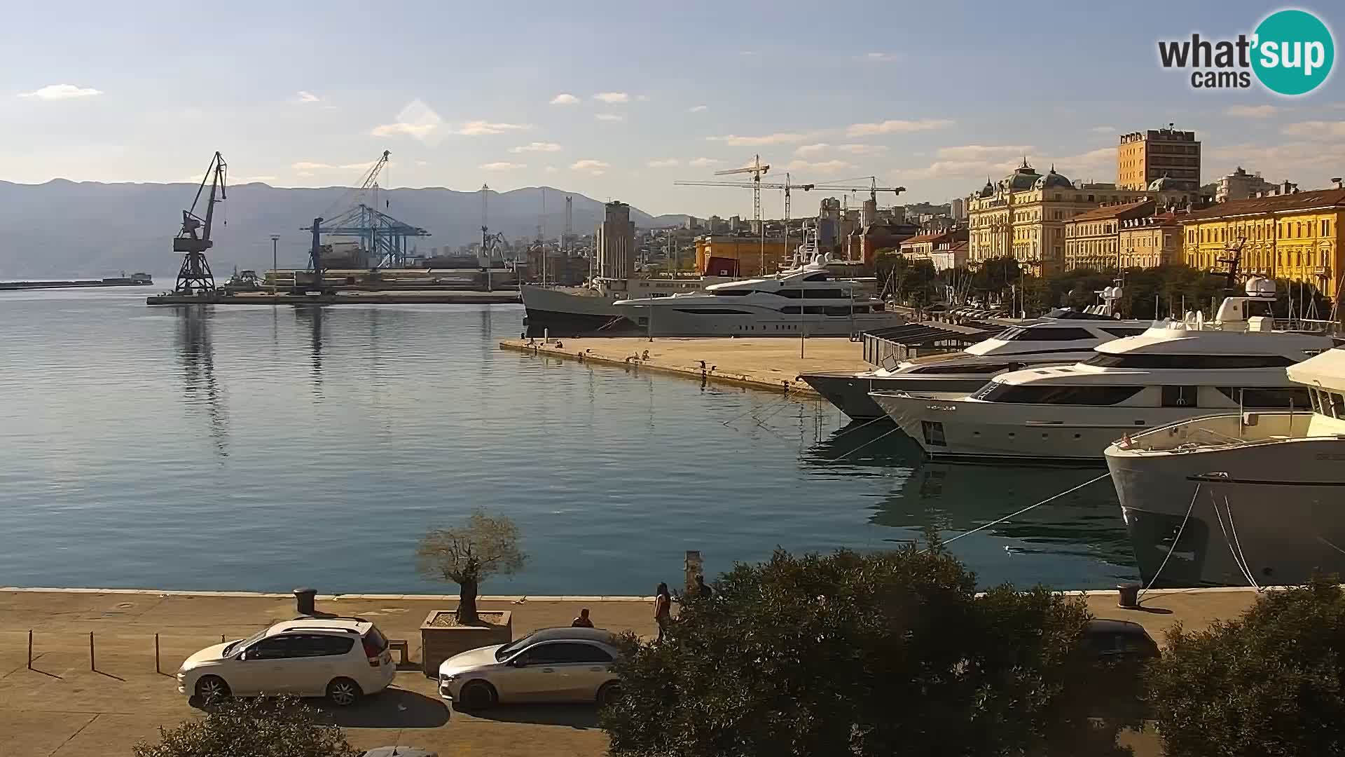 La Riva y Marina en Rijeka – Webcam en vivo Croacia