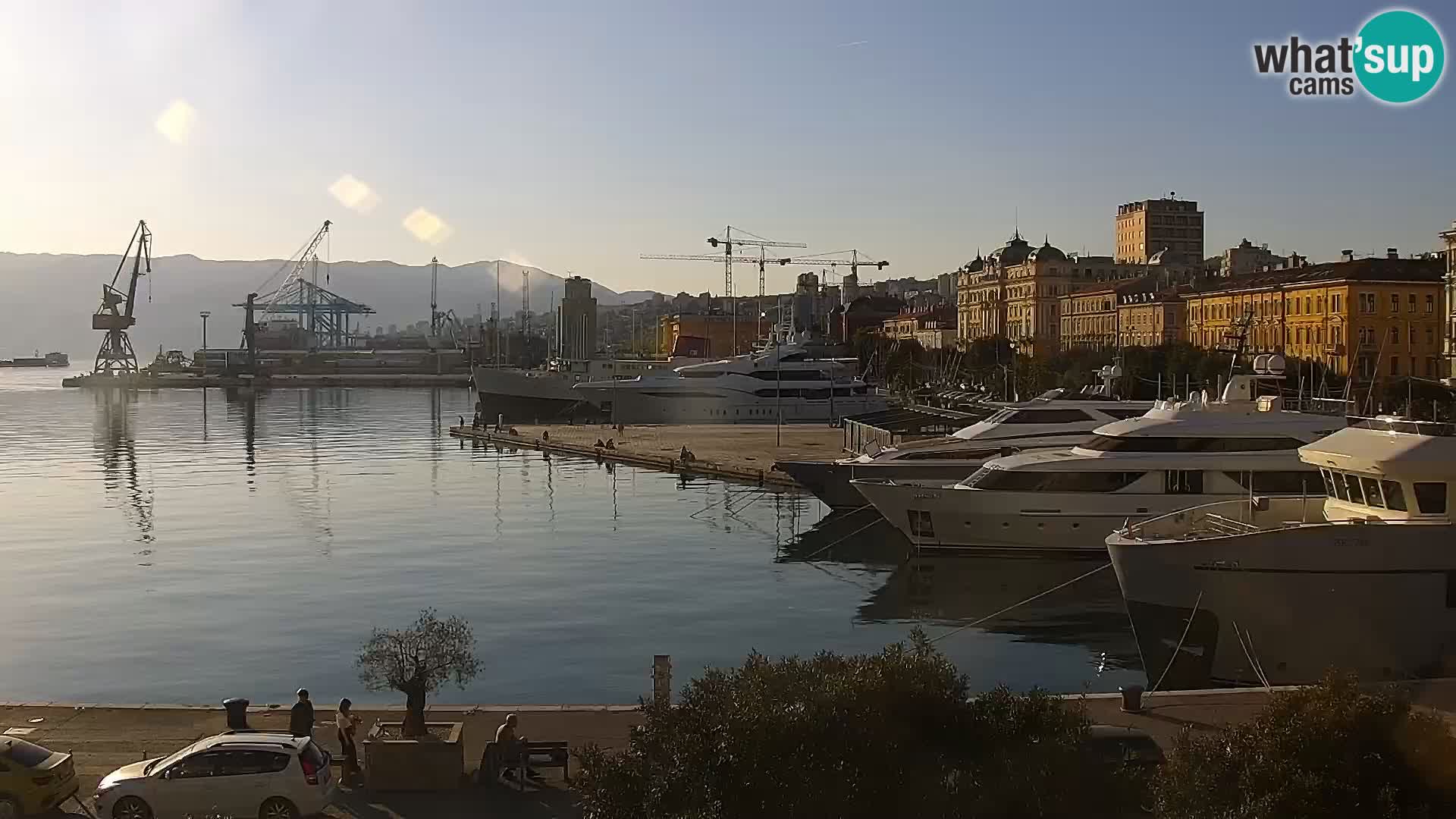 La Riva et Marina à Rijeka – Live Webcam Croatie
