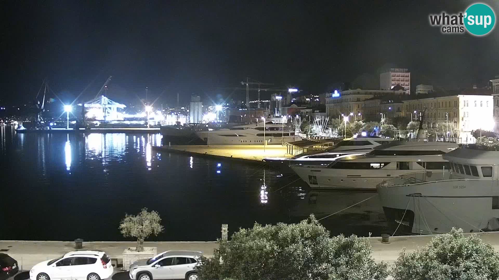 The Riva and Marina in Rijeka  – Live Webcam Croatia