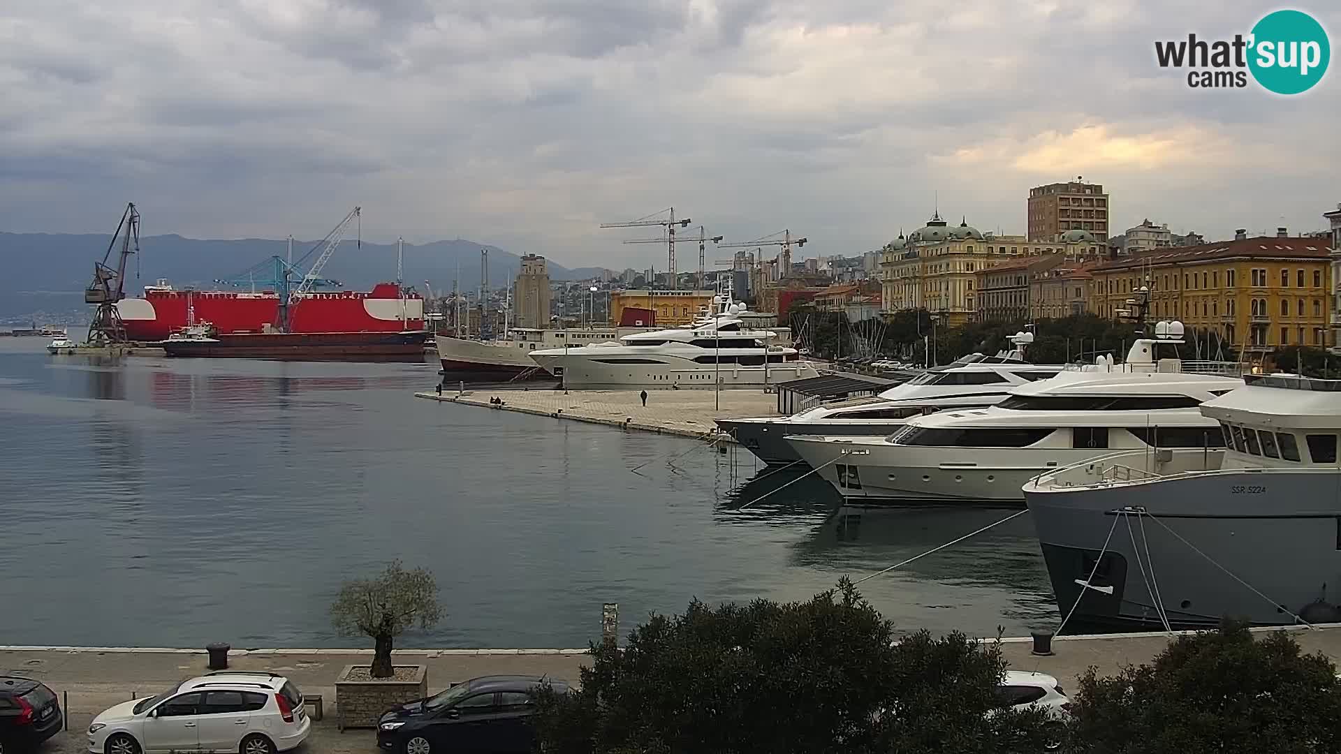Riva i Marina u Rijeci – Web kamera uživo u Hrvatskoj