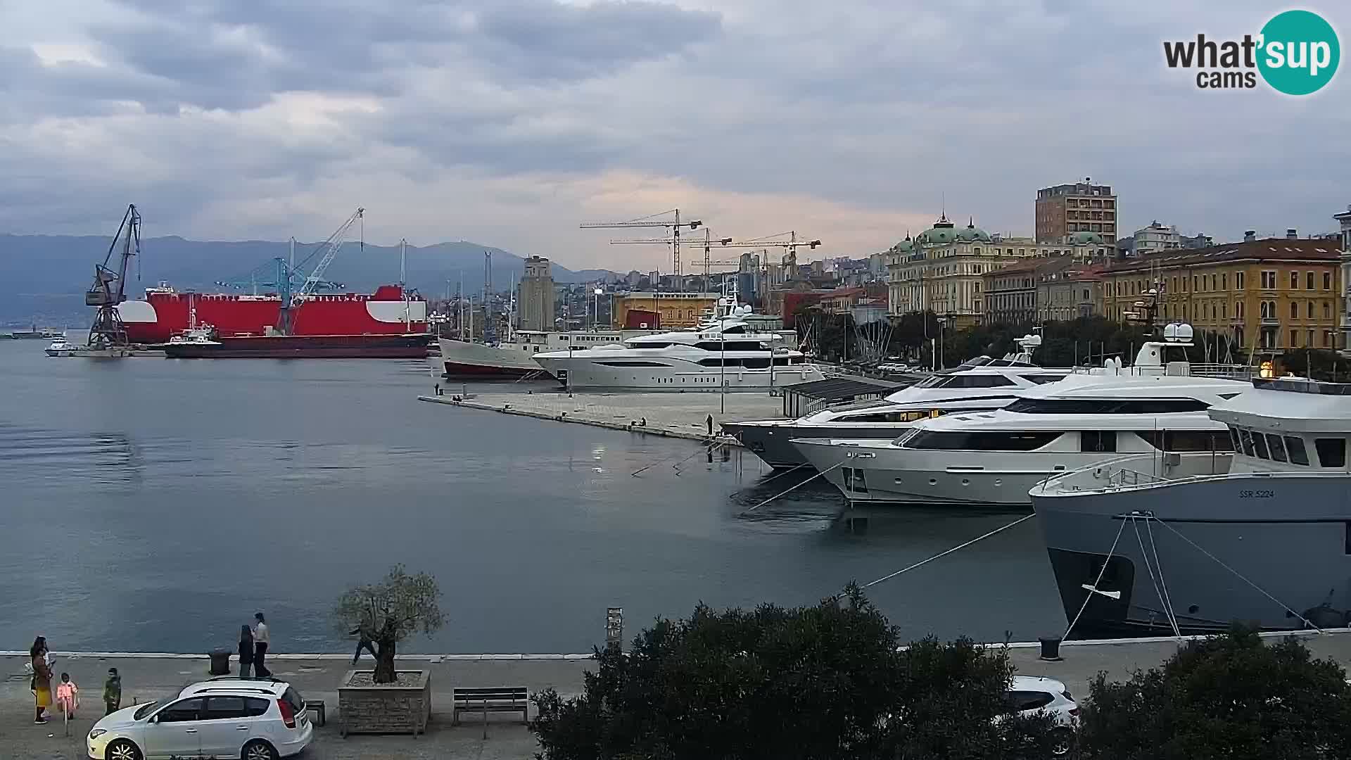 Die Riva und Marina in Rijeka – Live Webcam Kroatien