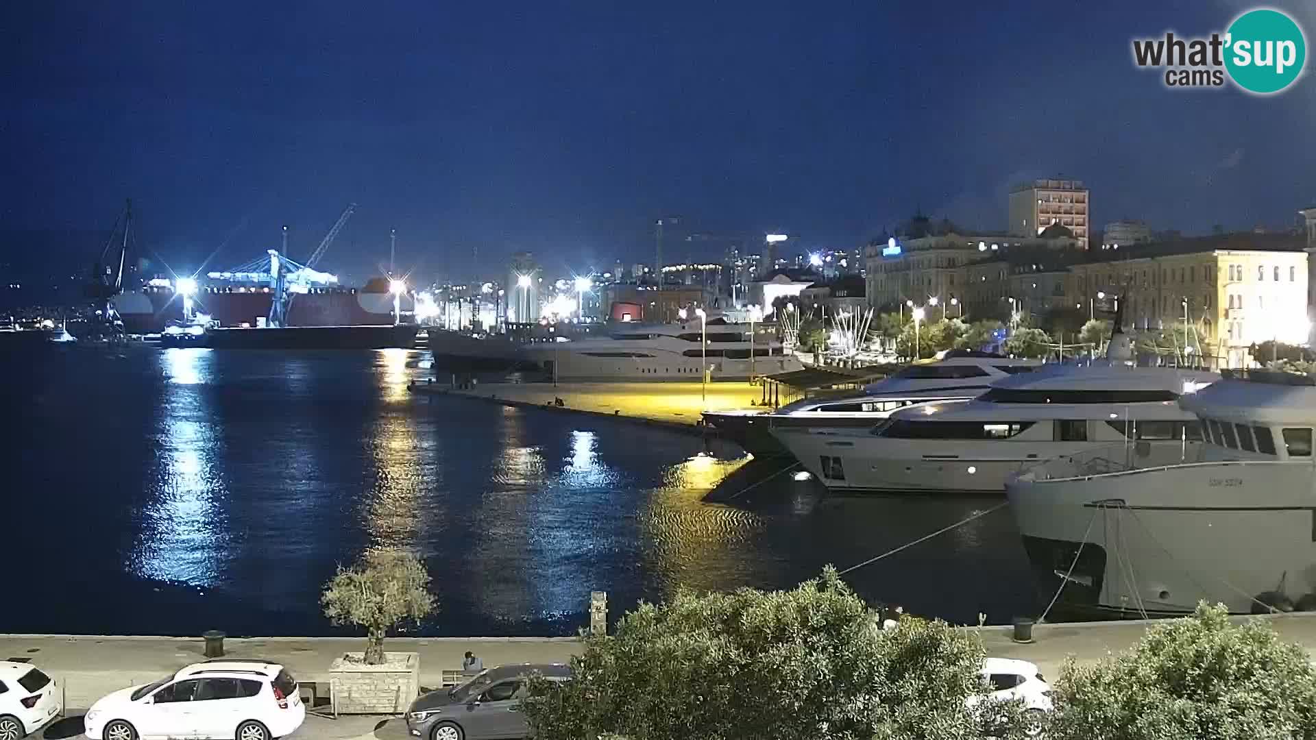 Die Riva und Marina in Rijeka – Live Webcam Kroatien