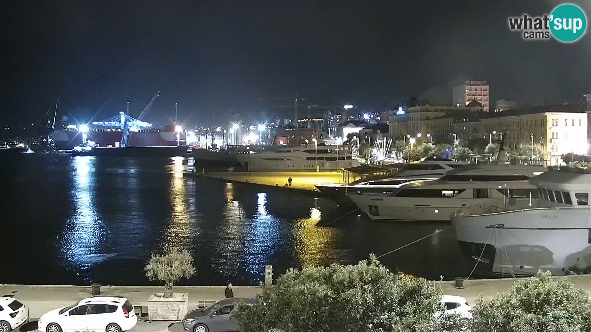 La Riva y Marina en Rijeka – Webcam en vivo Croacia