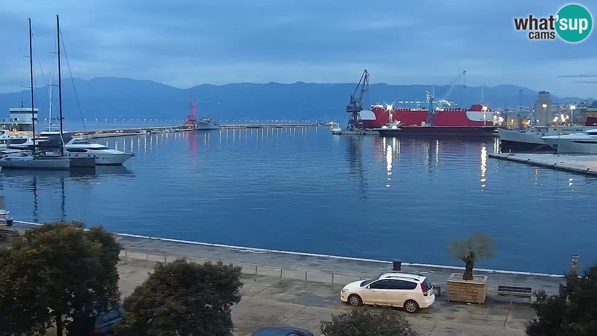 The Riva and Marina in Rijeka  – Live Webcam Croatia