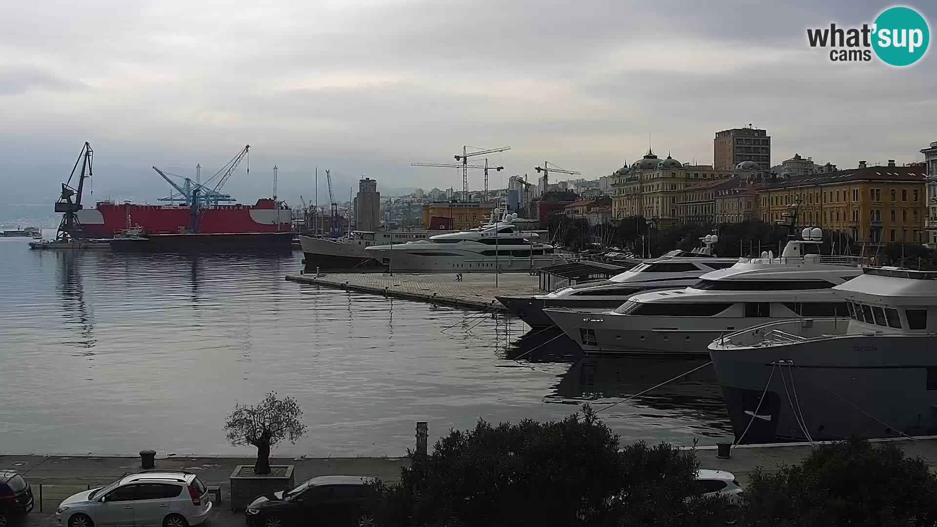 La Riva et Marina à Rijeka – Live Webcam Croatie