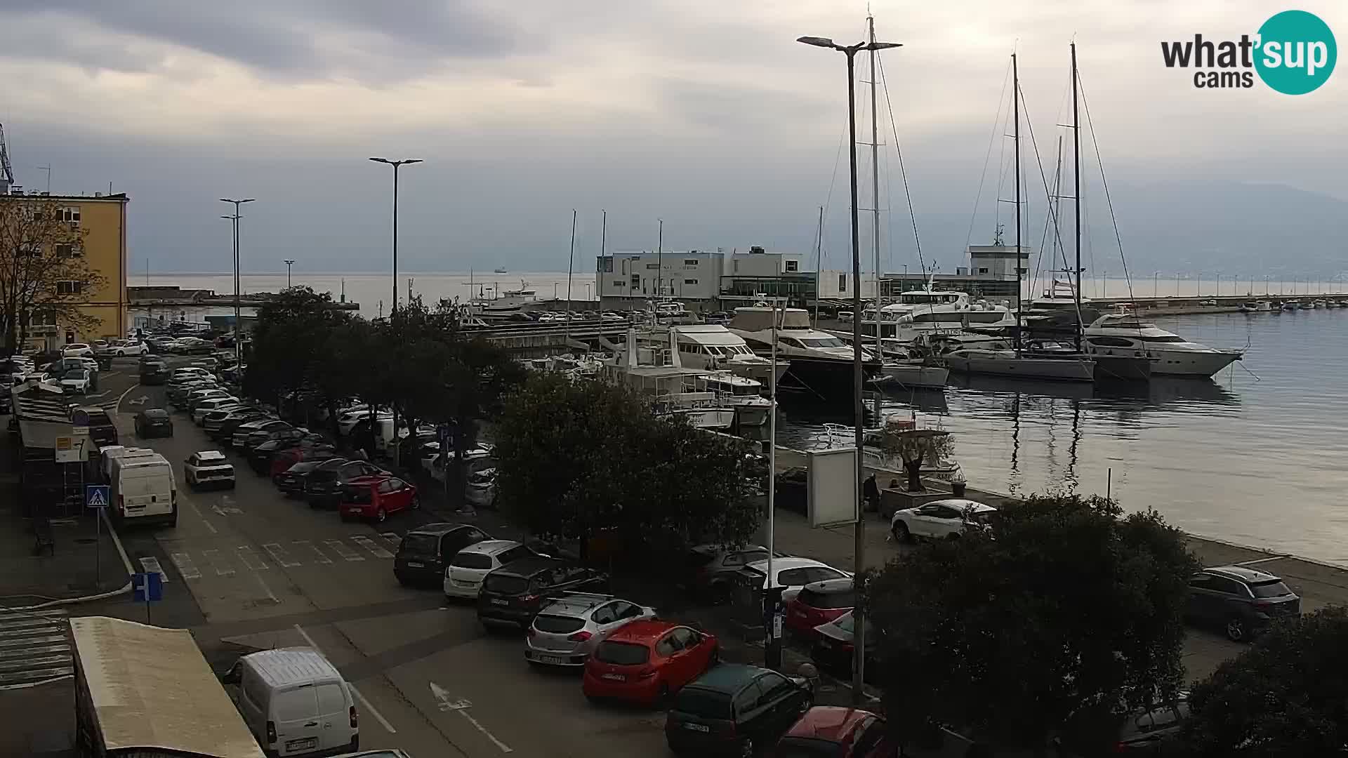 The Riva and Marina in Rijeka  – Live Webcam Croatia