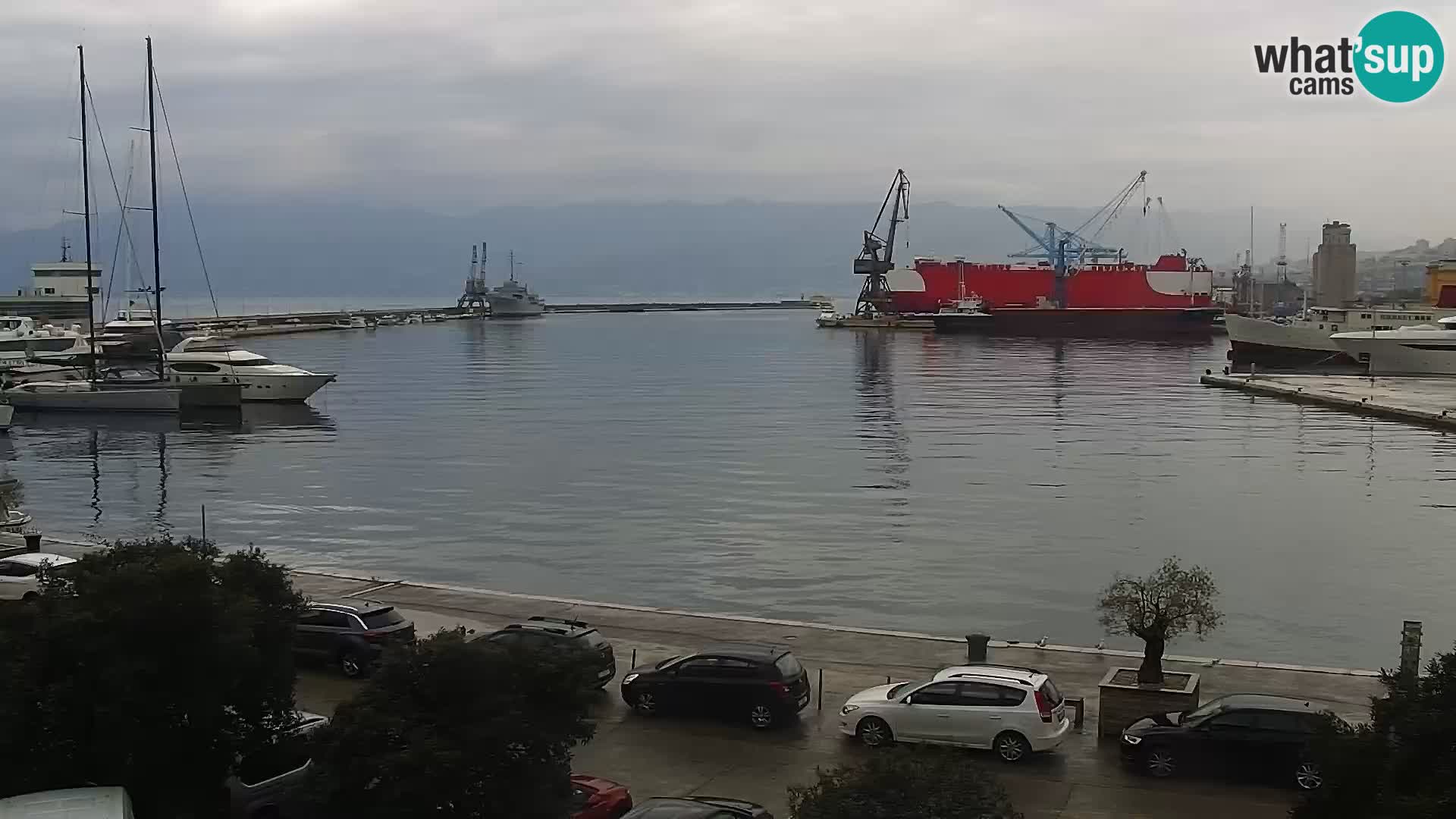 Riva in Marina v Reki – Spletna kamera v živo Hrvaška