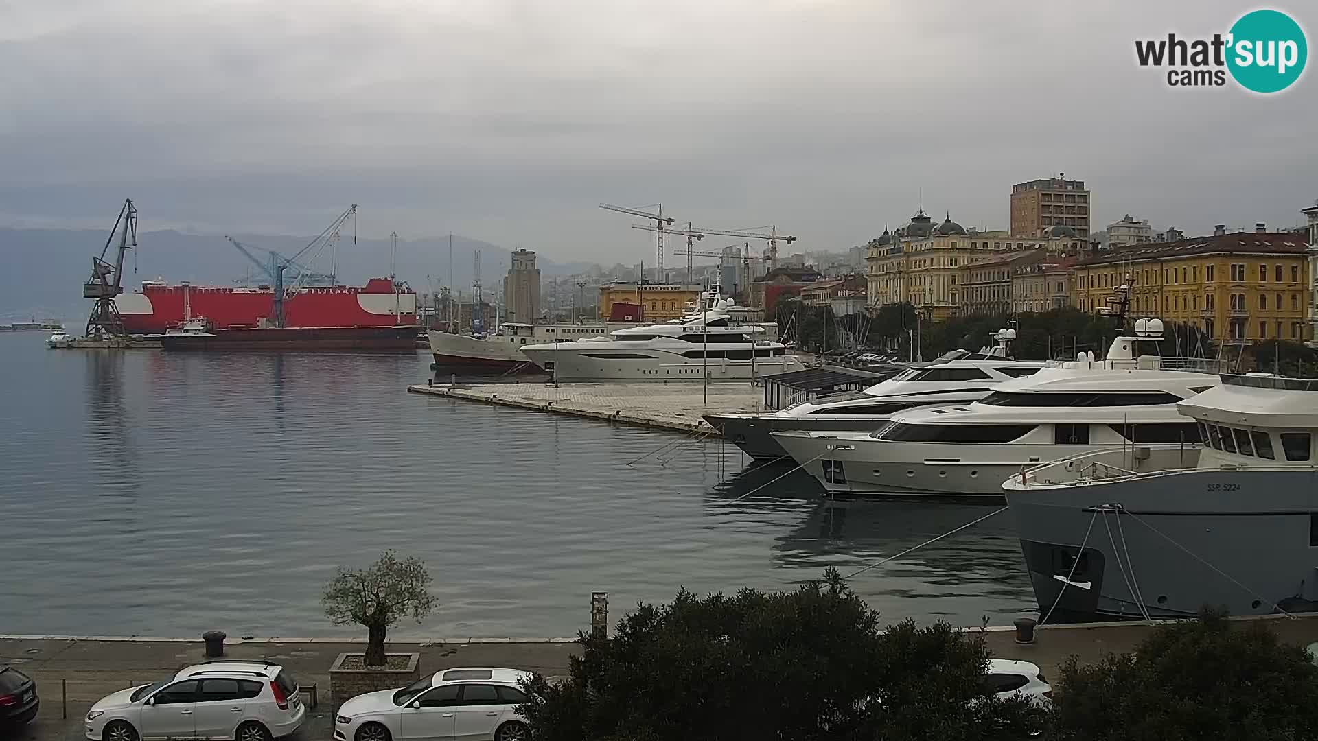 La Riva et Marina à Rijeka – Live Webcam Croatie