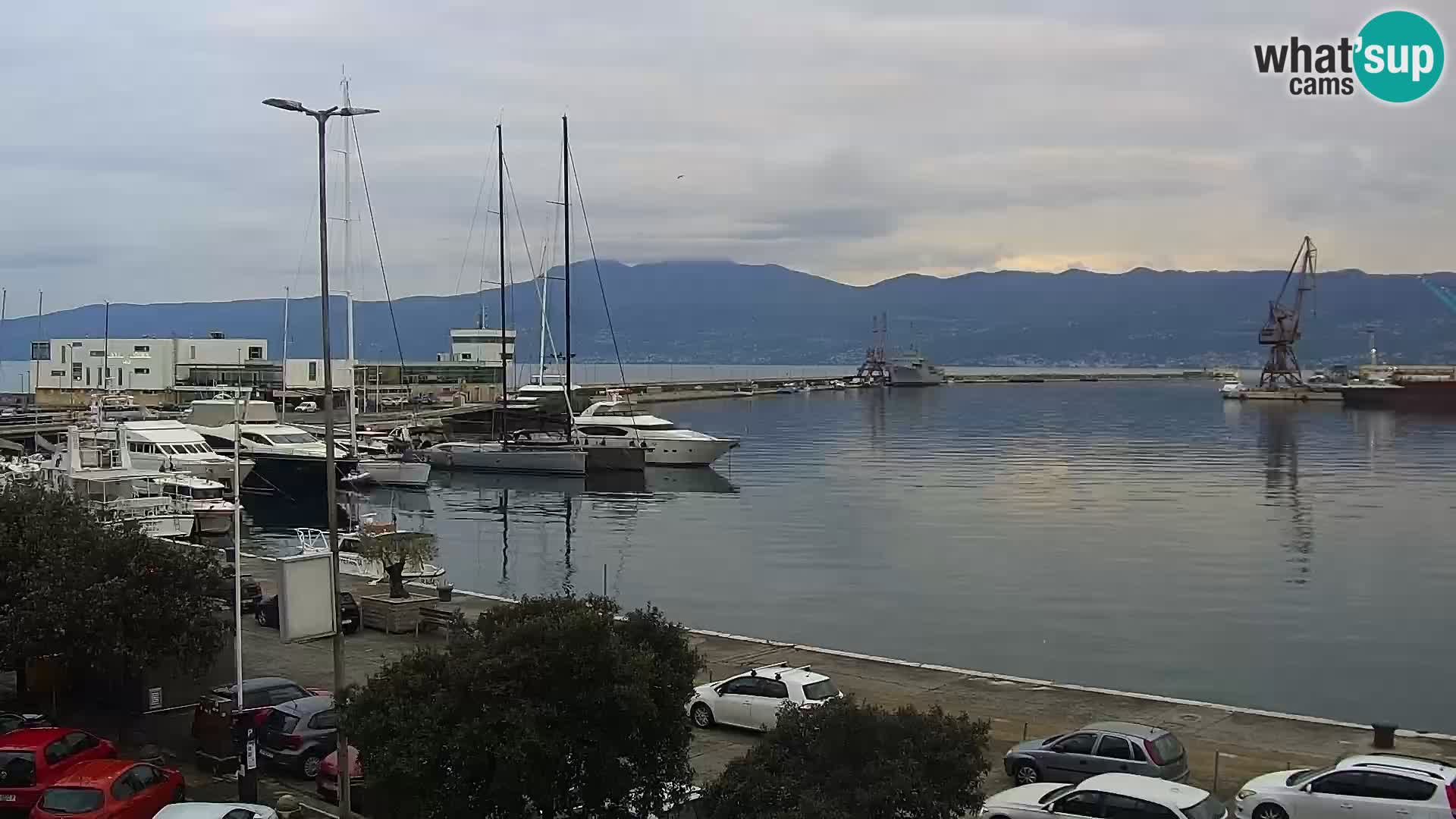 Riva in Marina v Reki – Spletna kamera v živo Hrvaška