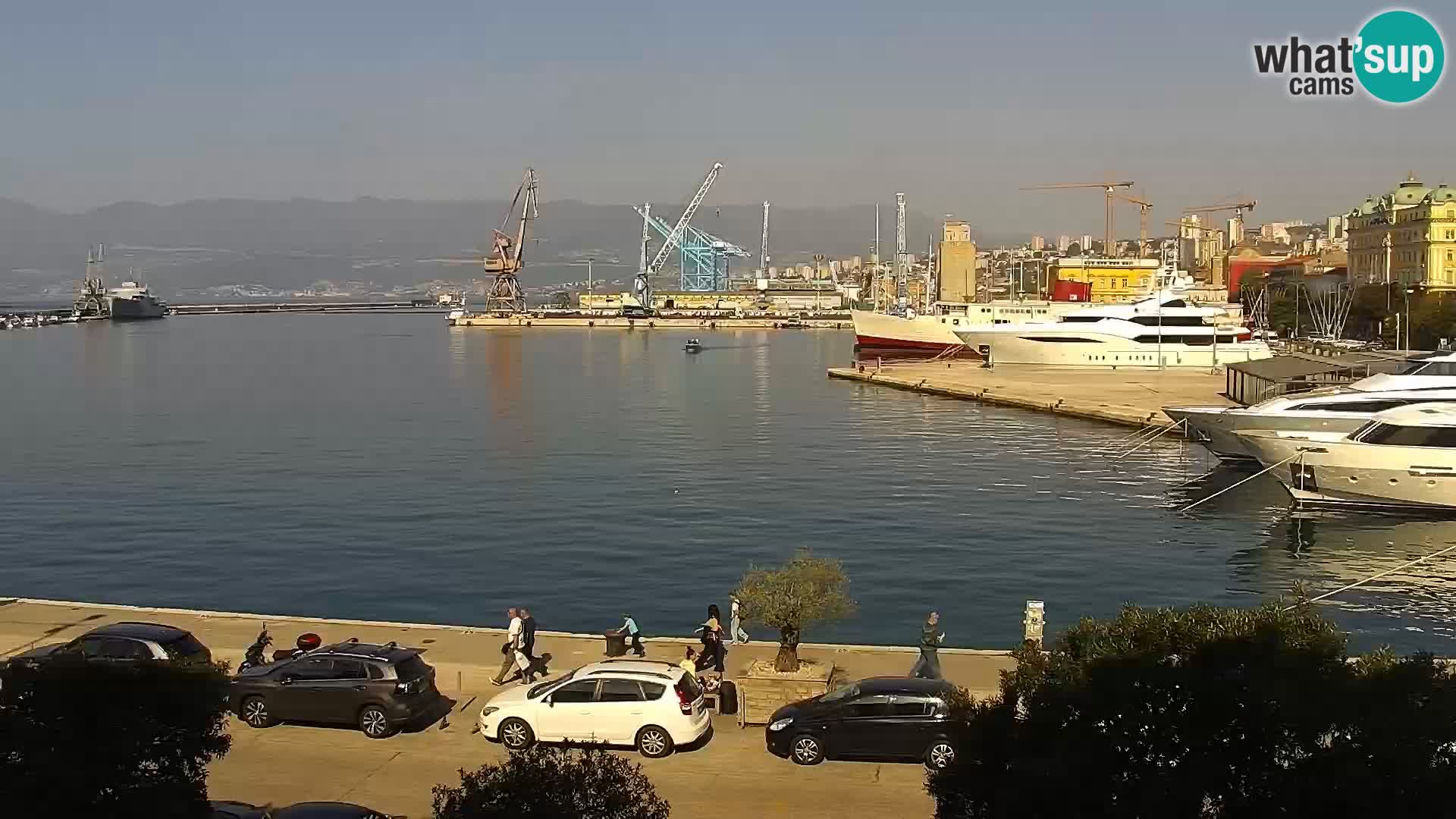 Die Riva und Marina in Rijeka – Live Webcam Kroatien