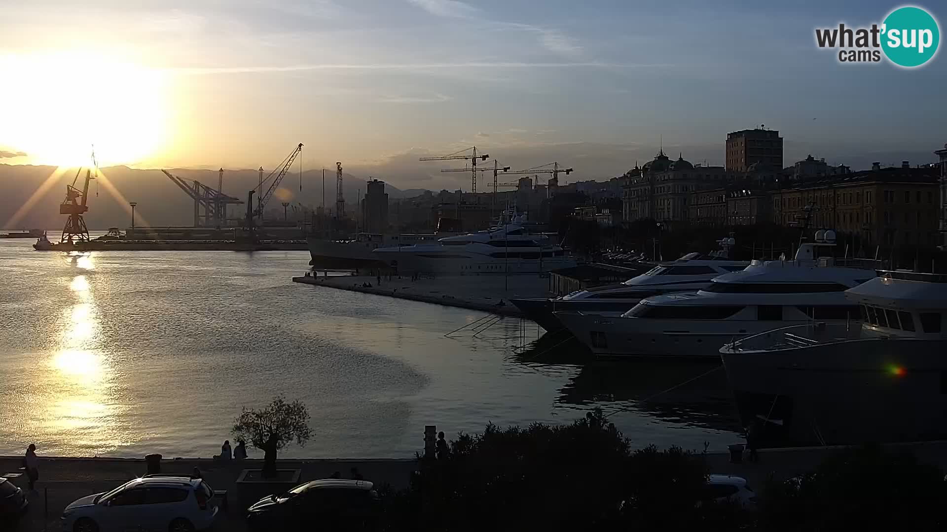 Die Riva und Marina in Rijeka – Live Webcam Kroatien