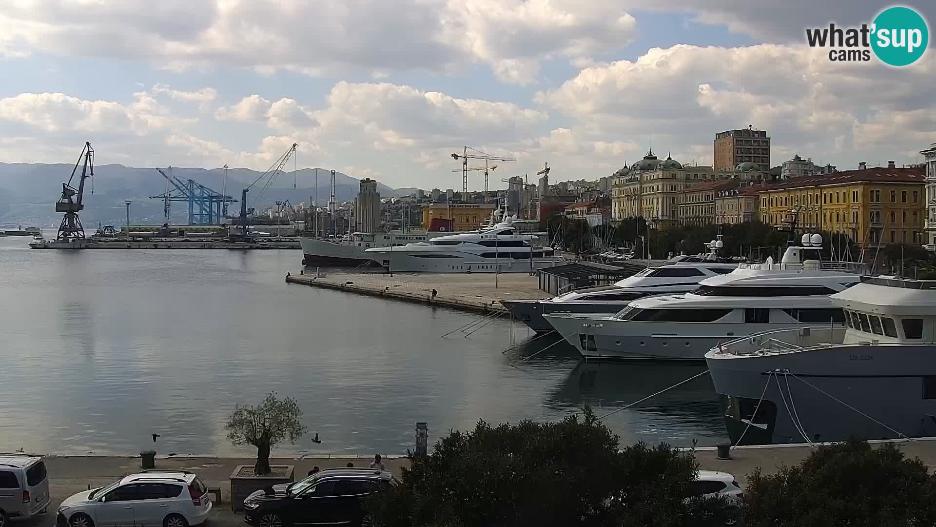 La Riva y Marina en Rijeka – Webcam en vivo Croacia