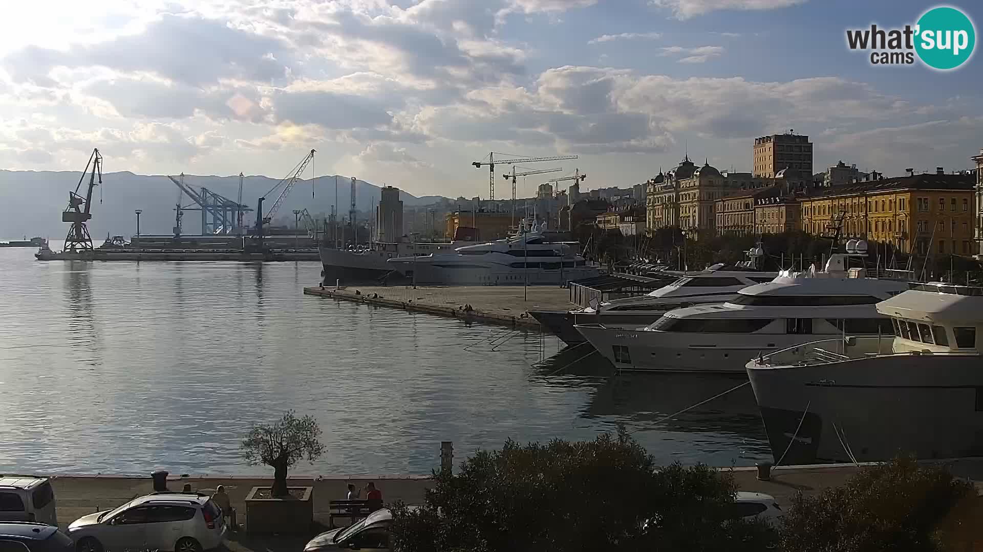 Die Riva und Marina in Rijeka – Live Webcam Kroatien