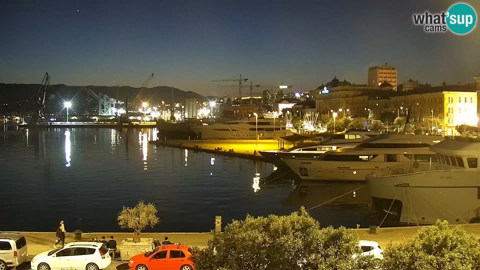 The Riva and Marina in Rijeka  – Live Webcam Croatia