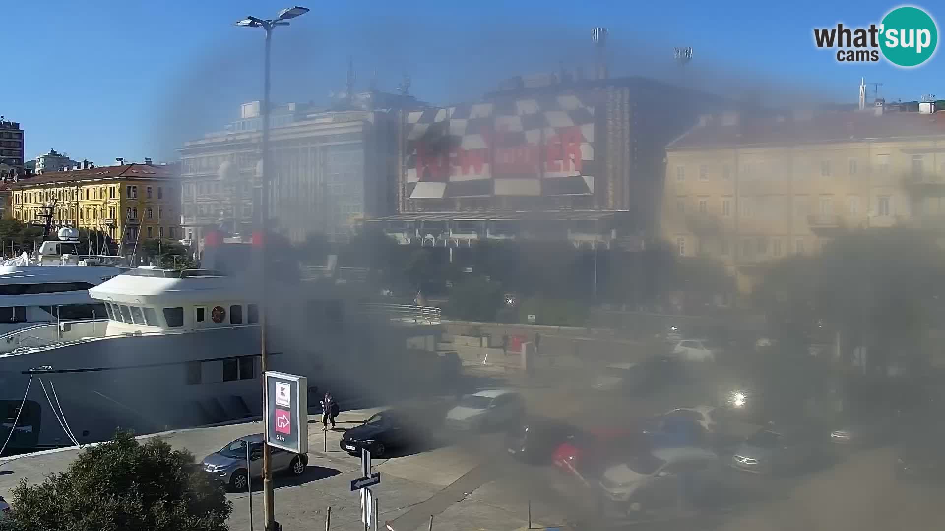 The Riva and Marina in Rijeka  – Live Webcam Croatia