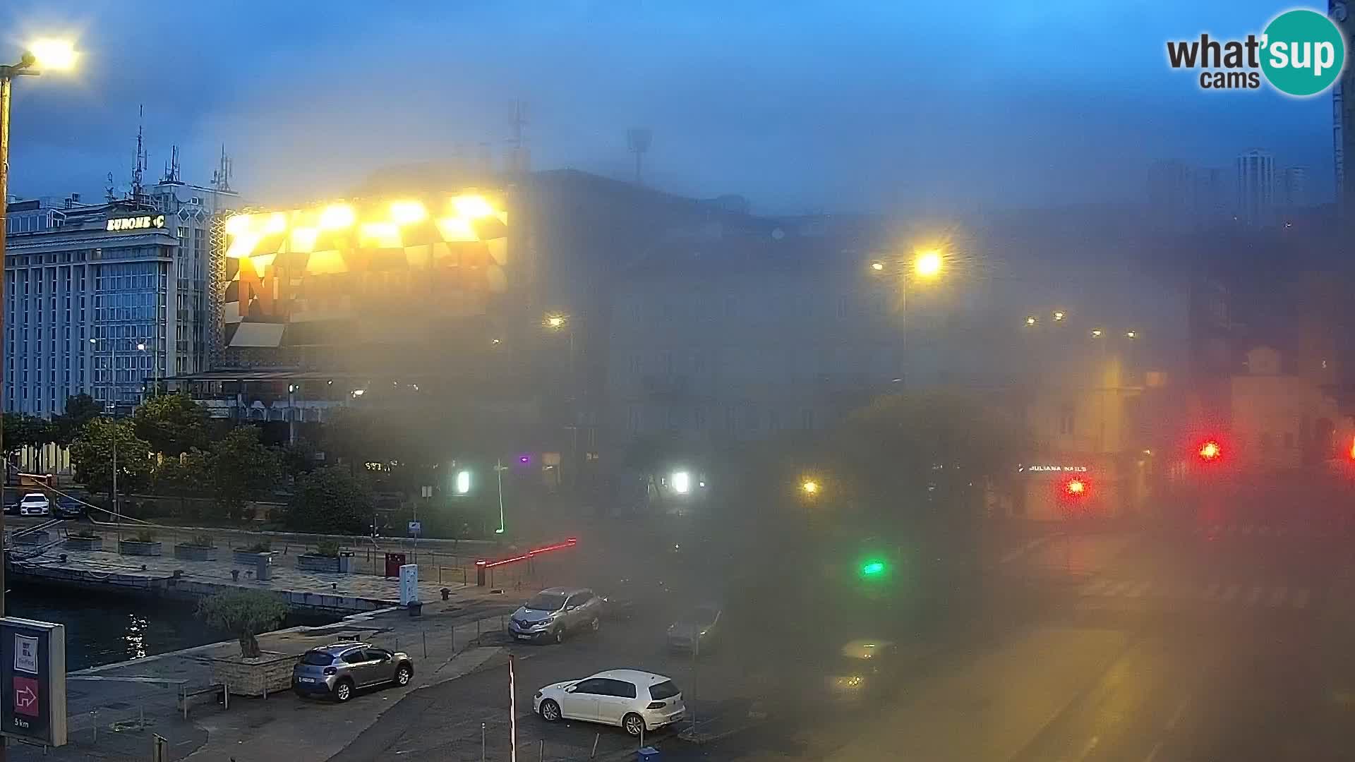 Die Riva und Marina in Rijeka – Live Webcam Kroatien