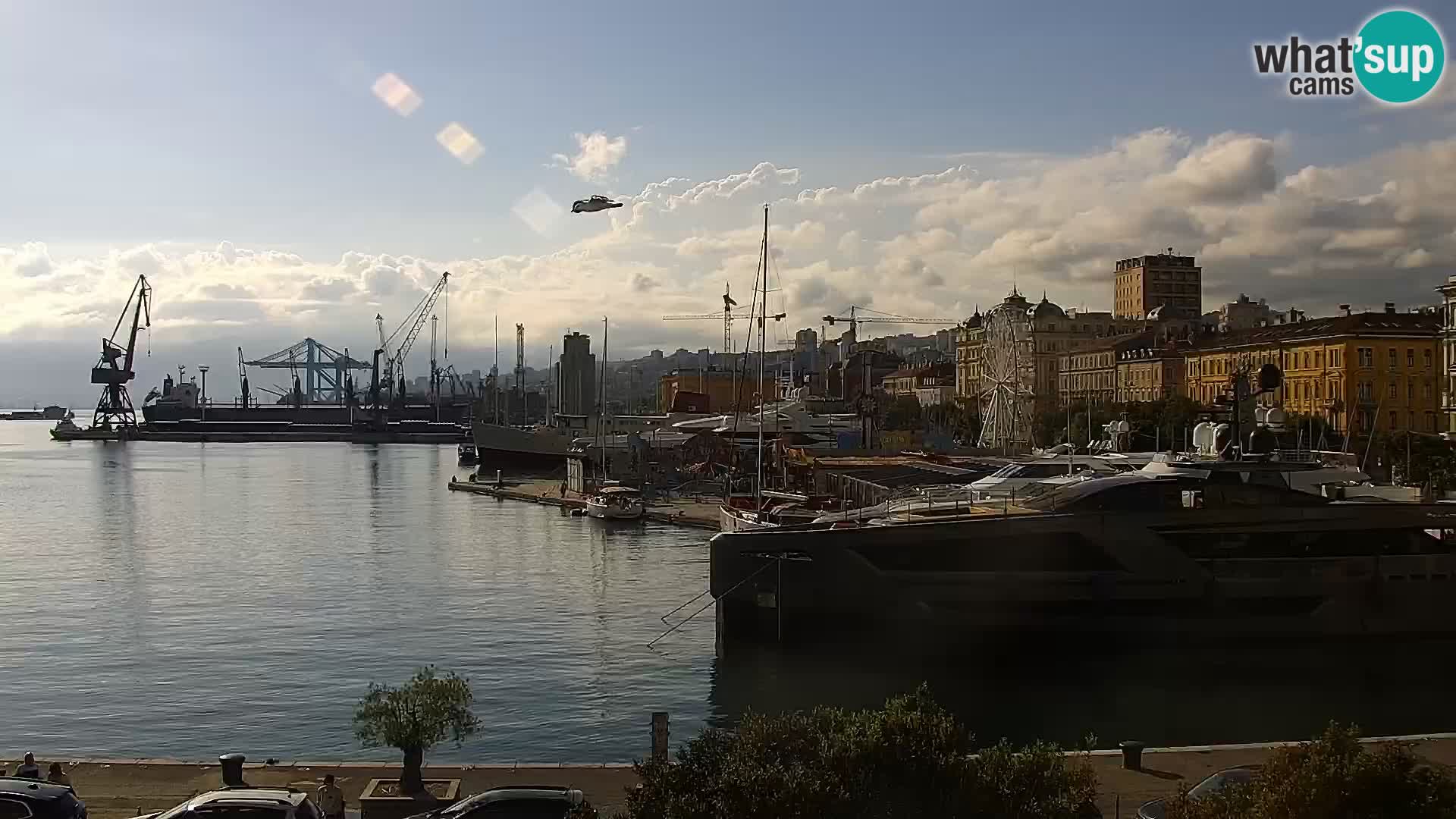 Die Riva und Marina in Rijeka – Live Webcam Kroatien