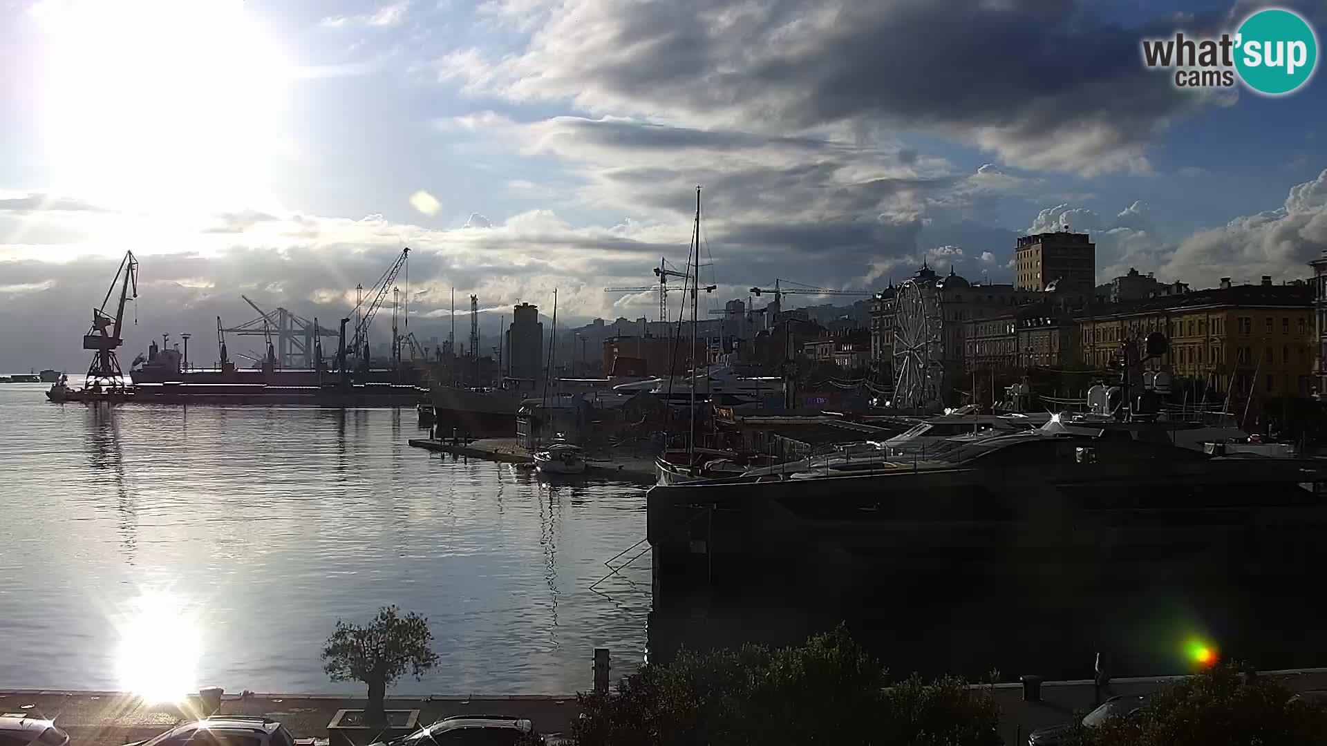 La Riva et Marina à Rijeka – Live Webcam Croatie
