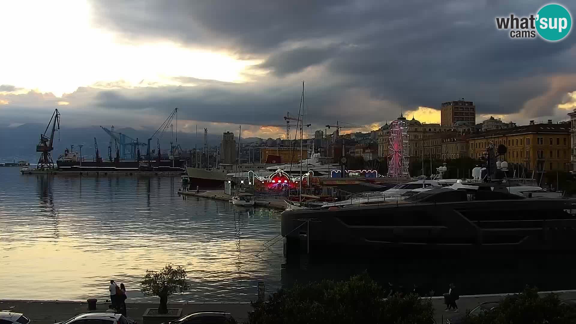 La Riva et Marina à Rijeka – Live Webcam Croatie