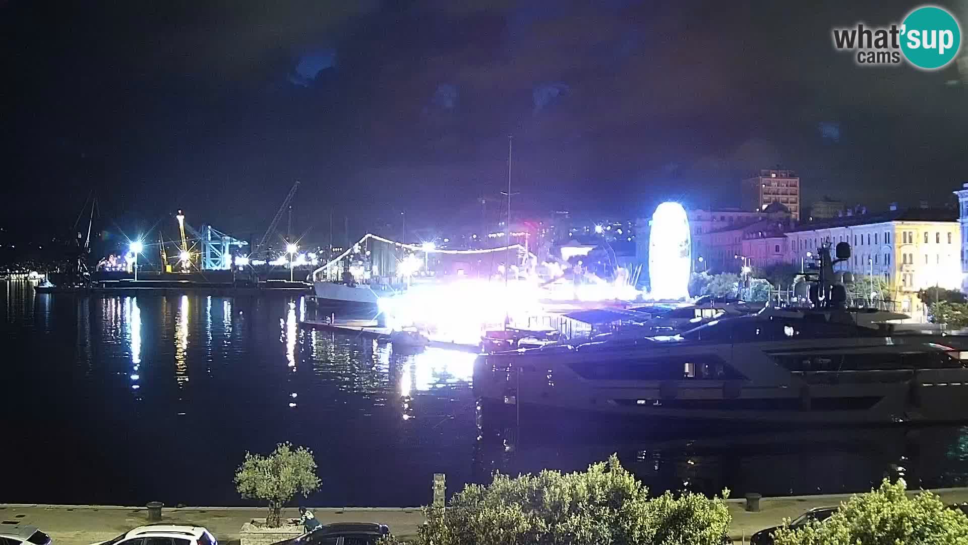 La Riva et Marina à Rijeka – Live Webcam Croatie