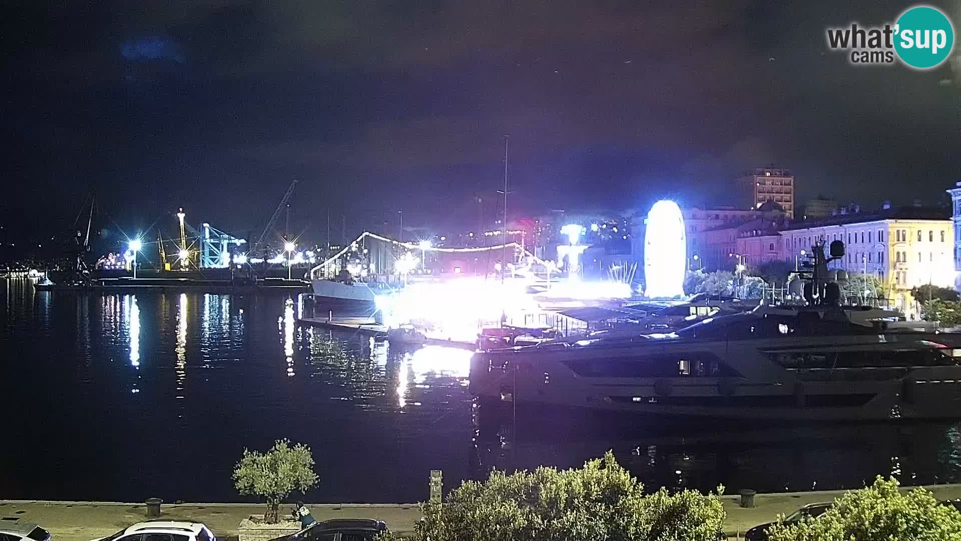 La Riva et Marina à Rijeka – Live Webcam Croatie