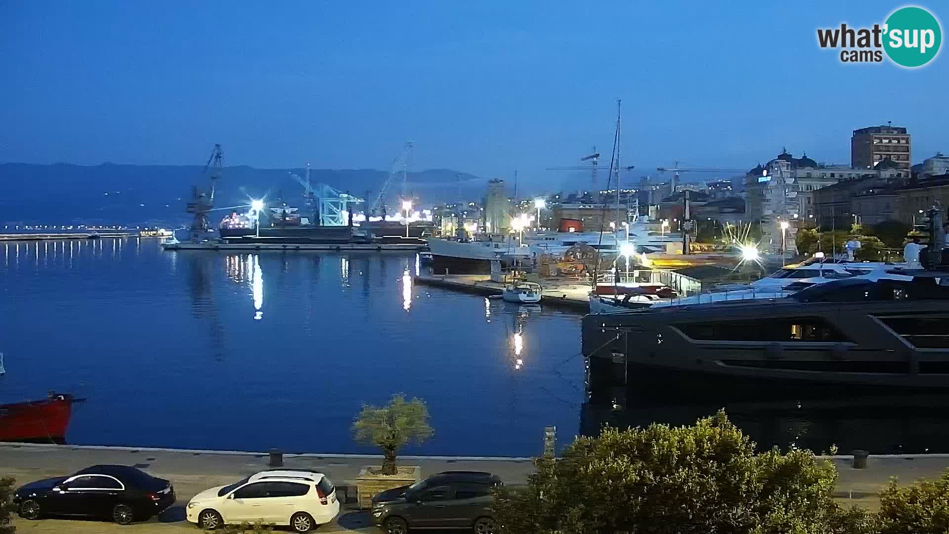 La Riva et Marina à Rijeka – Live Webcam Croatie