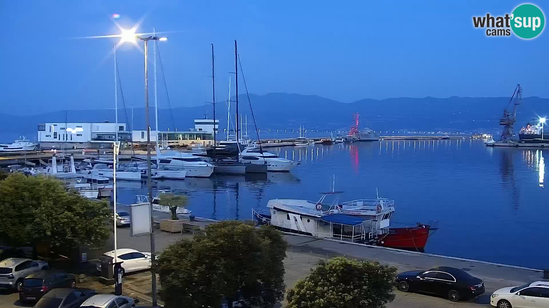 Die Riva und Marina in Rijeka – Live Webcam Kroatien
