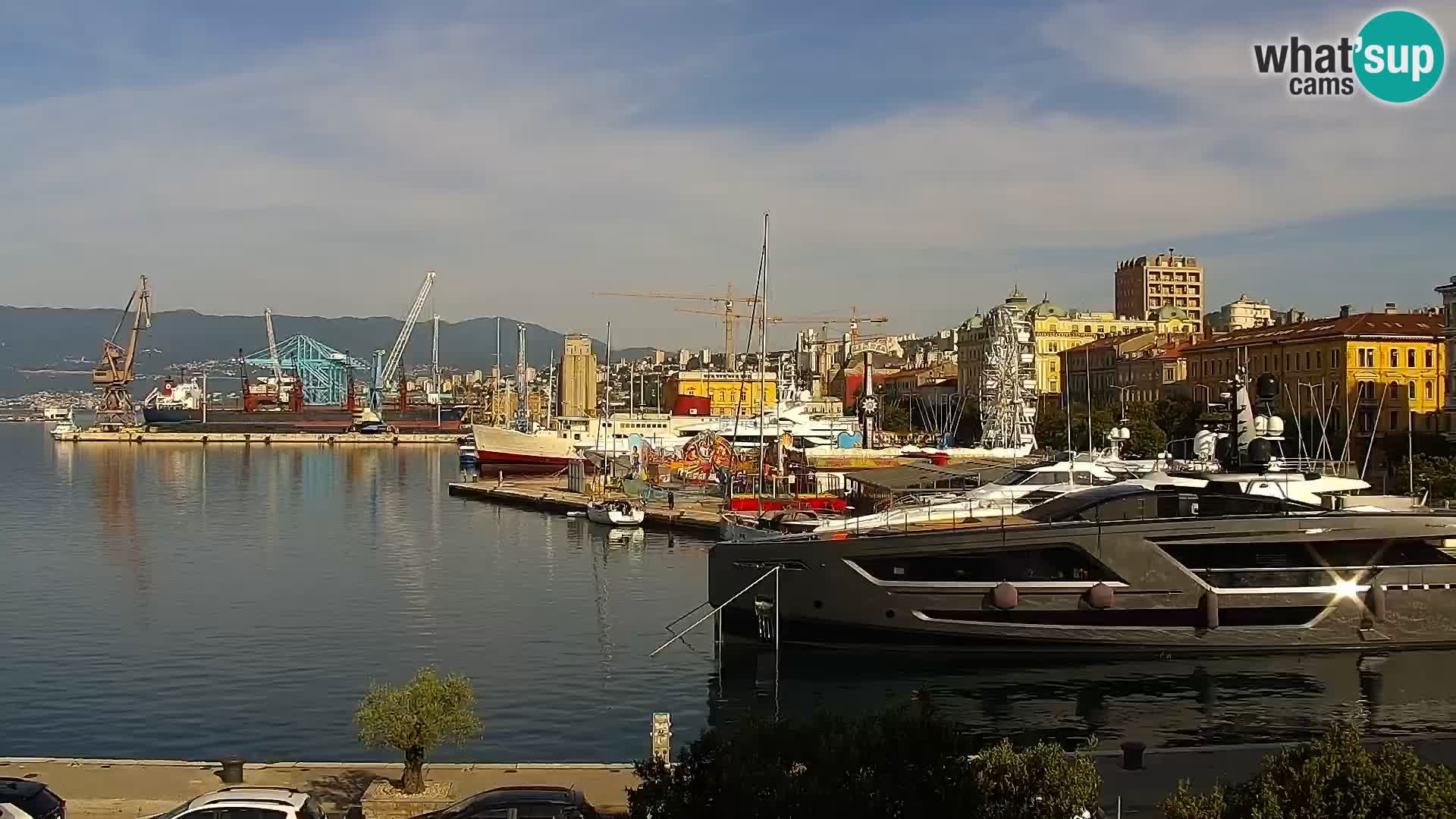 Die Riva und Marina in Rijeka – Live Webcam Kroatien