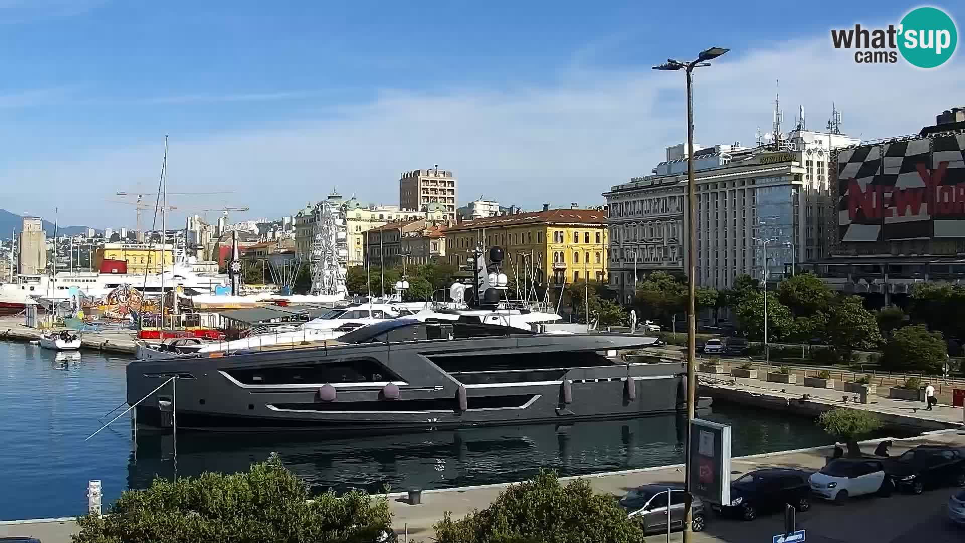 La Riva y Marina en Rijeka – Webcam en vivo Croacia